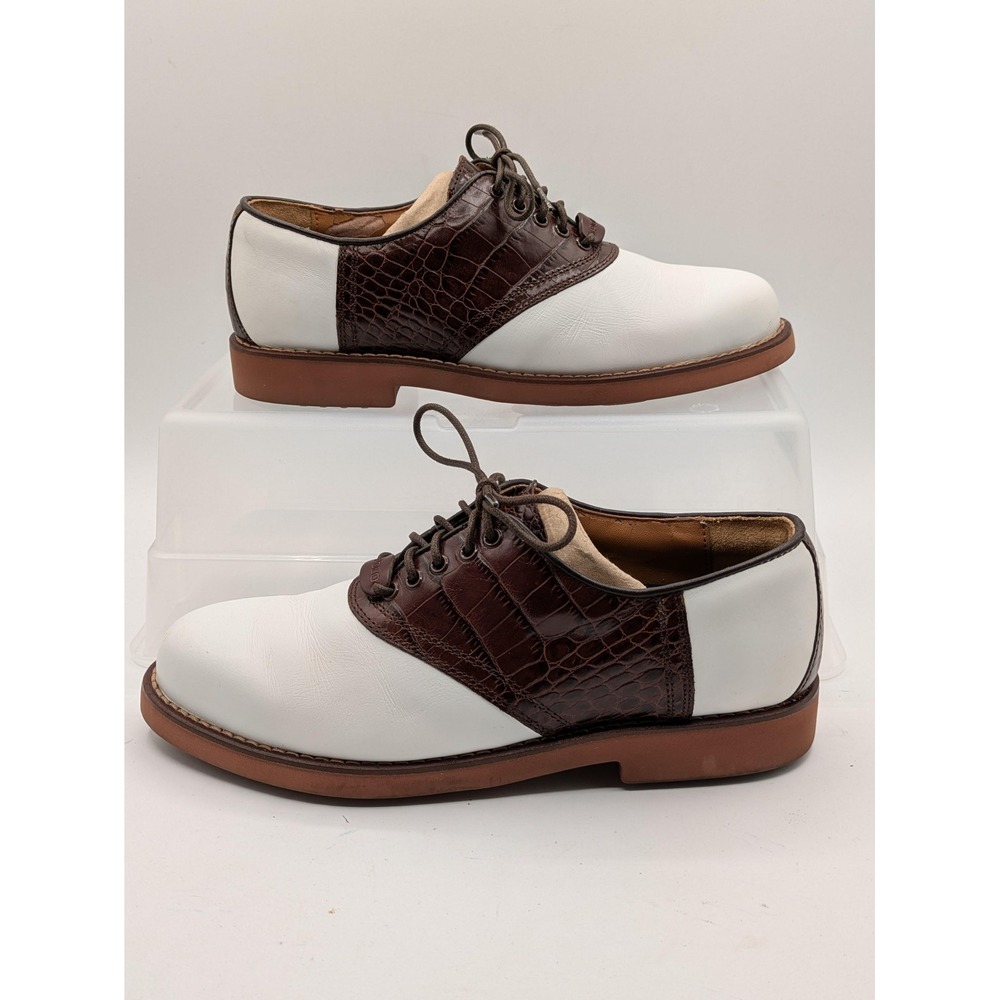 Polo Golf Ralph Lauren Golf Shoes Mens 8 Brown White Leather WA4861 Portugal